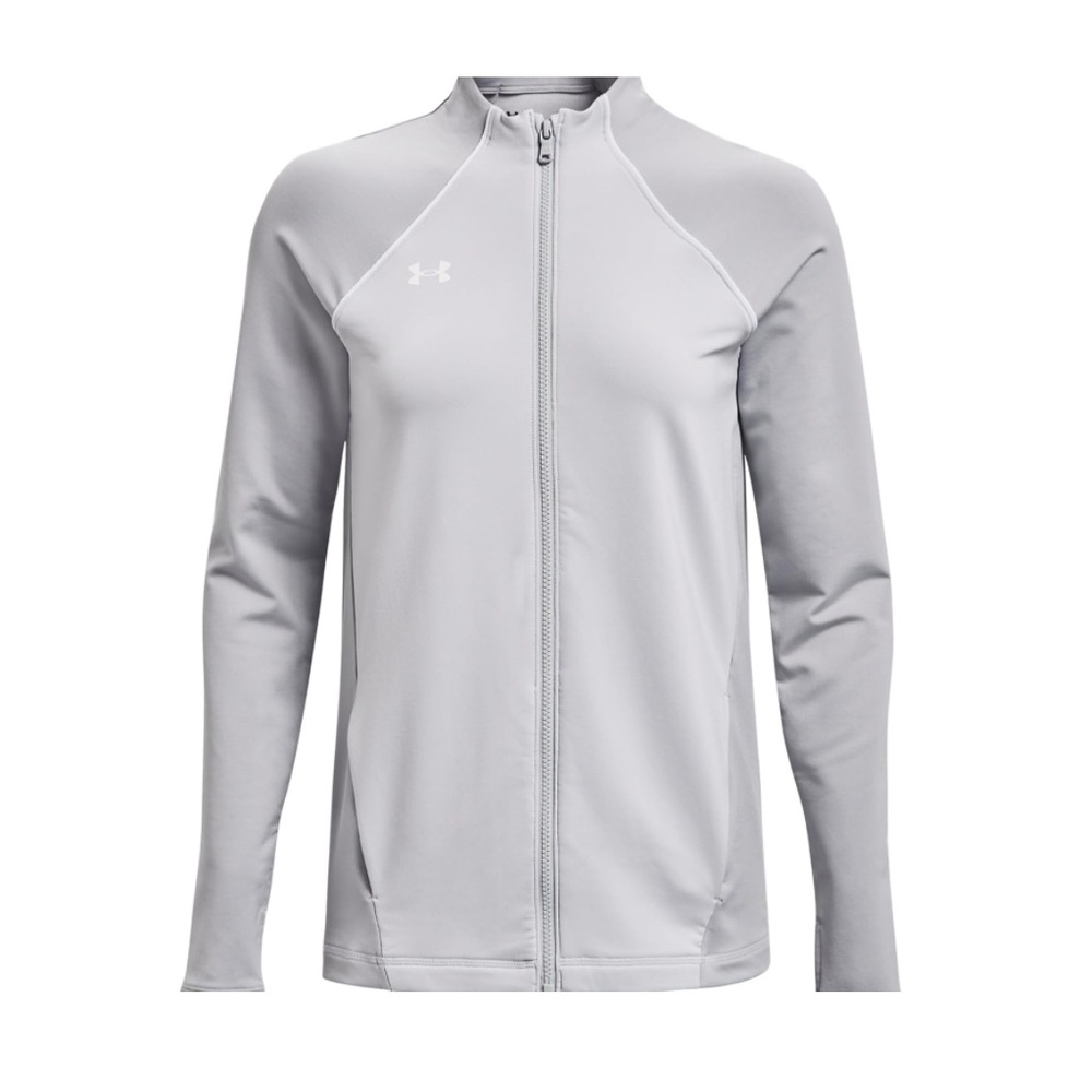 Under Armour Women's Motion Full Zip Jacket sz Large Gray 1360774 ColdGear Wicks